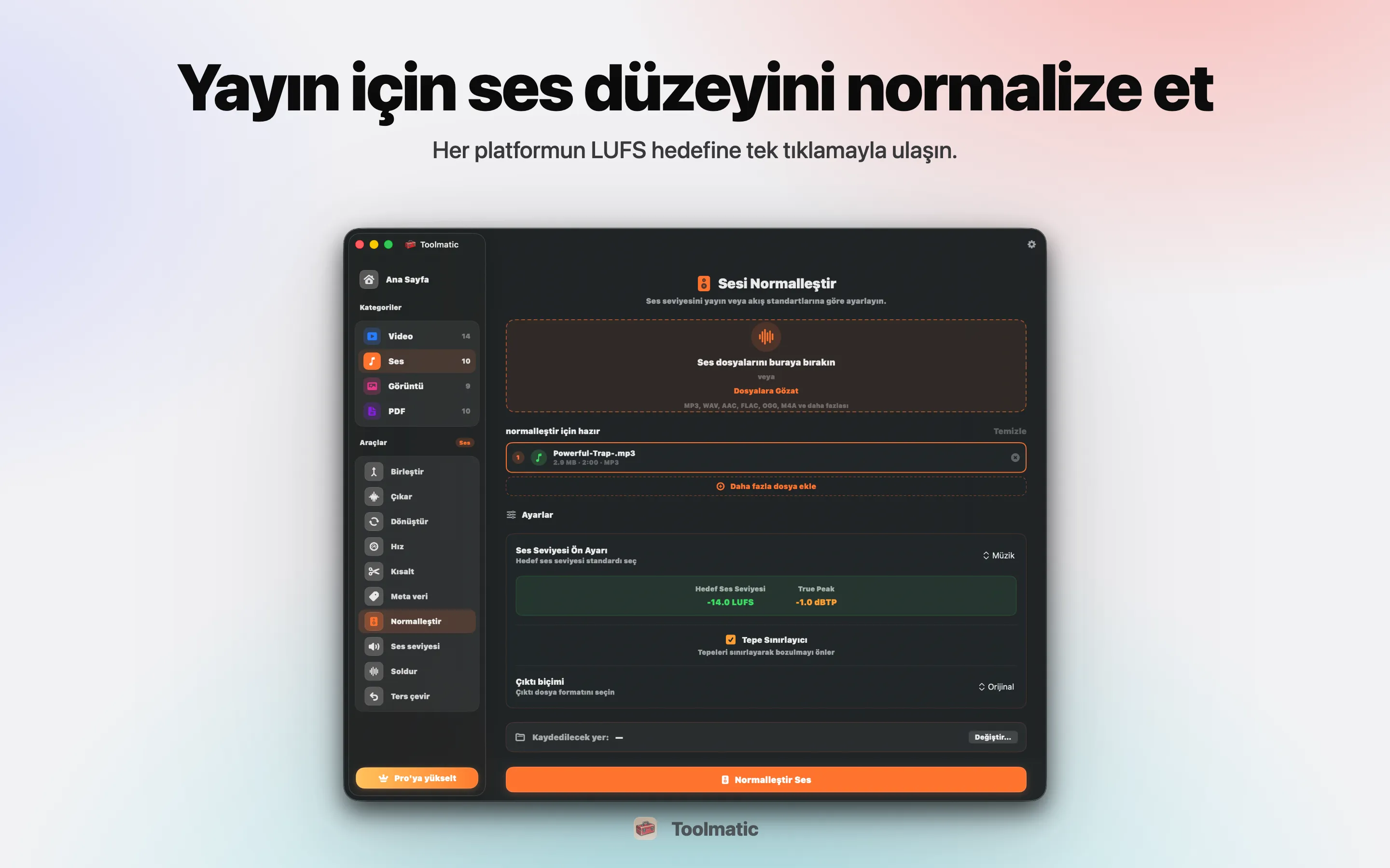 Ses normalleştir