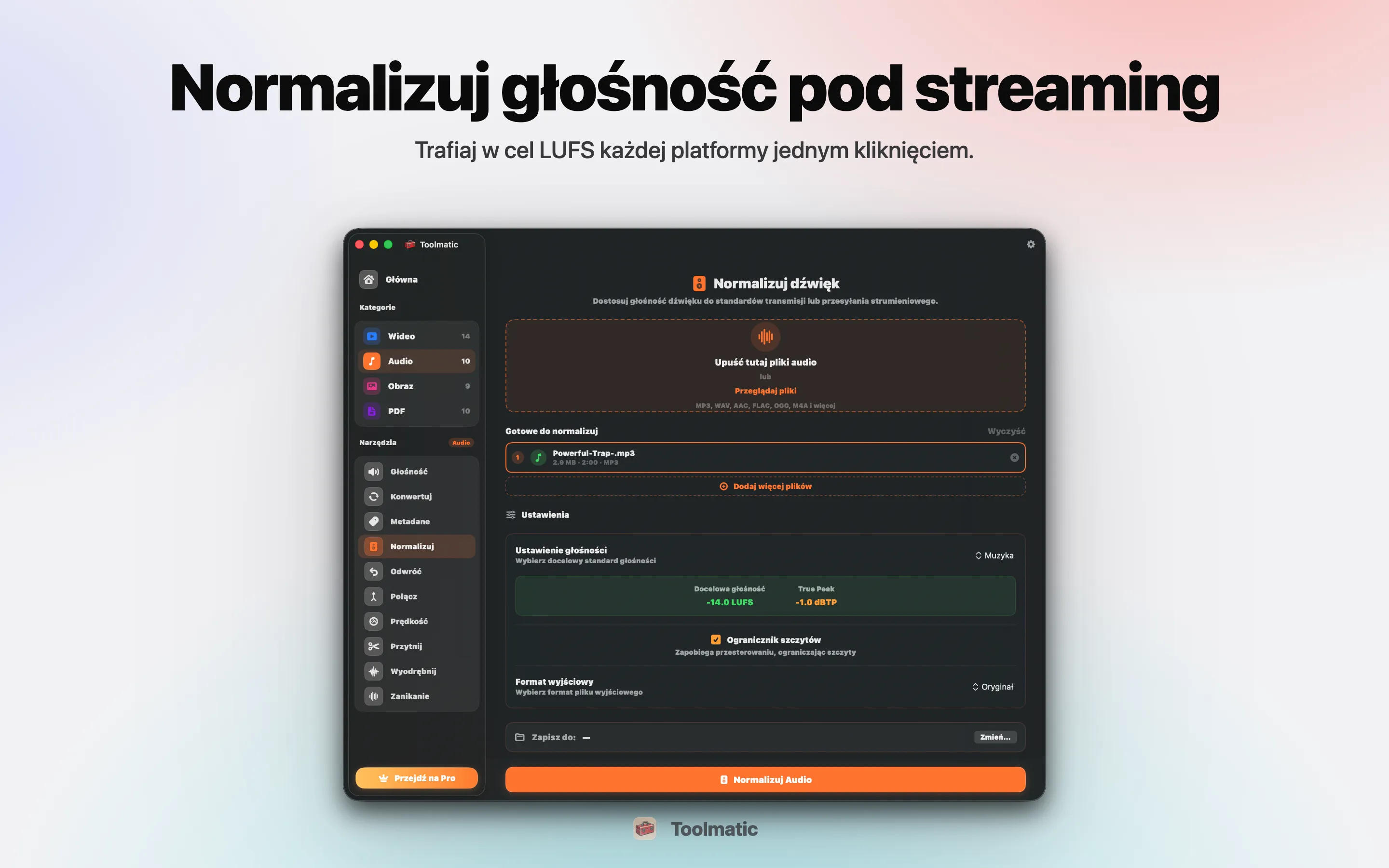 Normalizacja audio