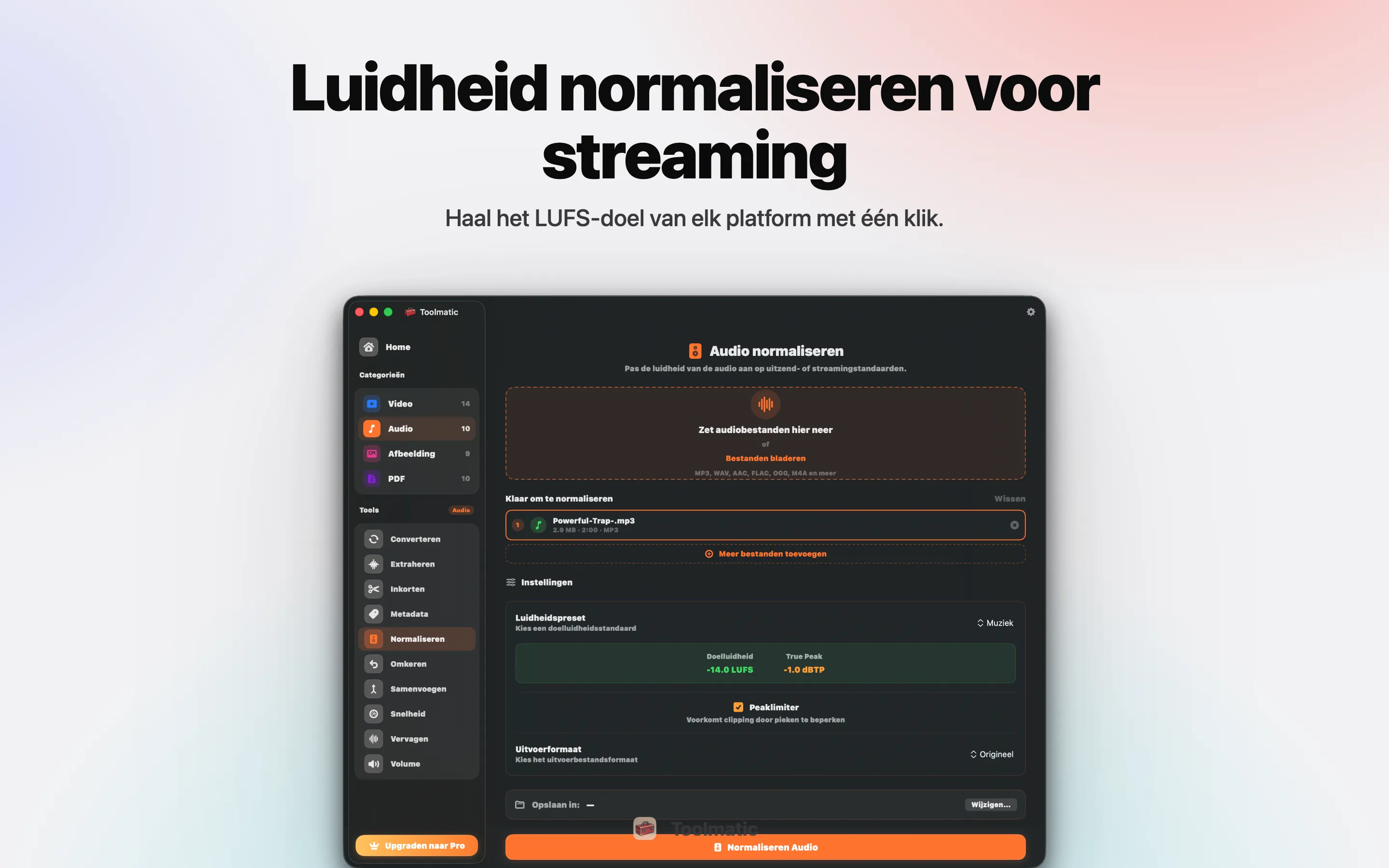 Audio normaliseren