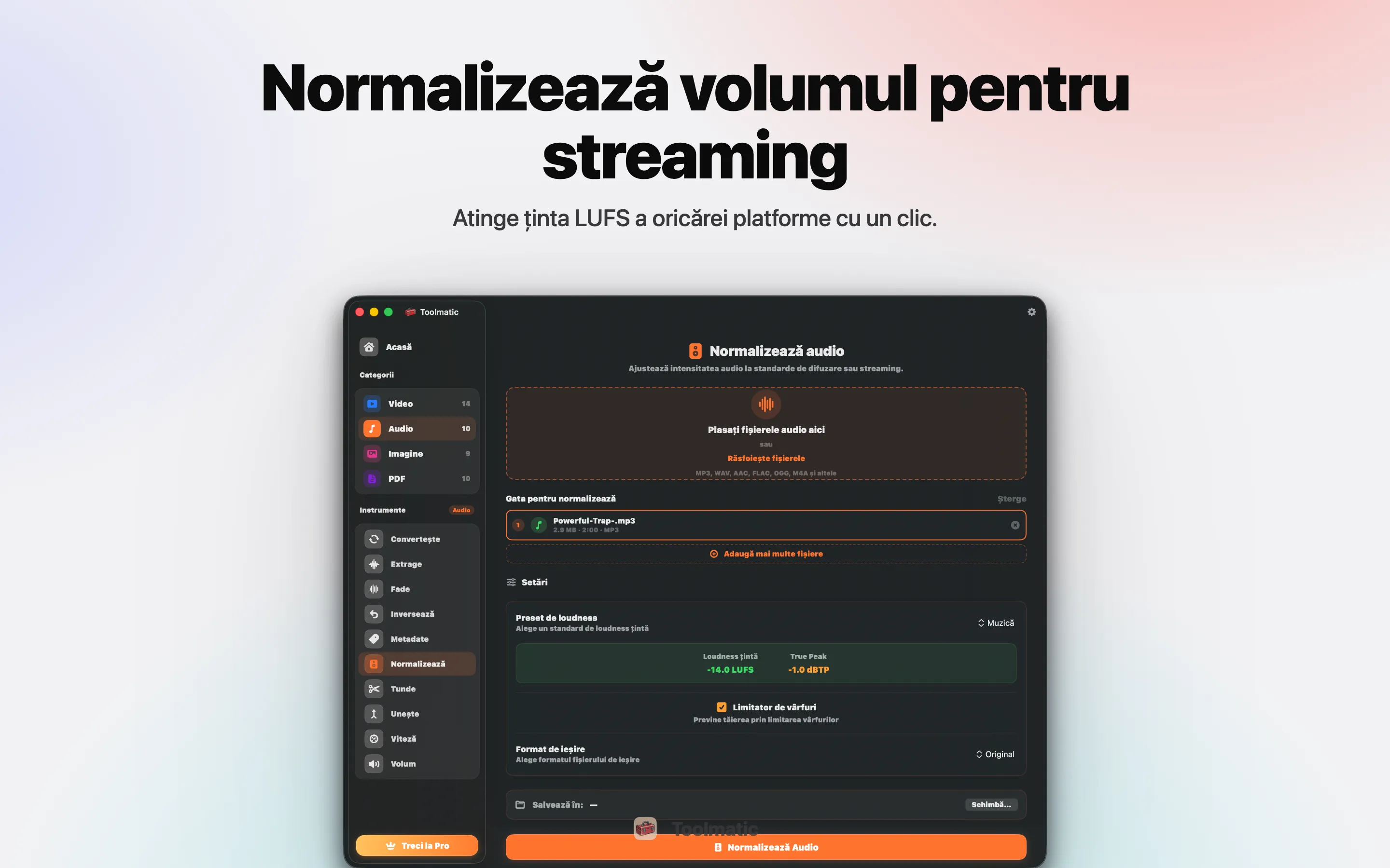 Normalizare audio