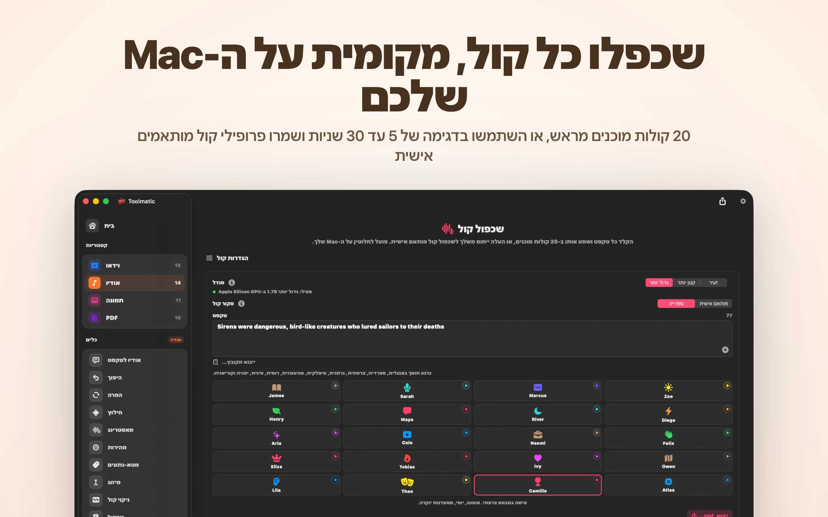 Voice Clone, קול מותאם מדגימה קצרה