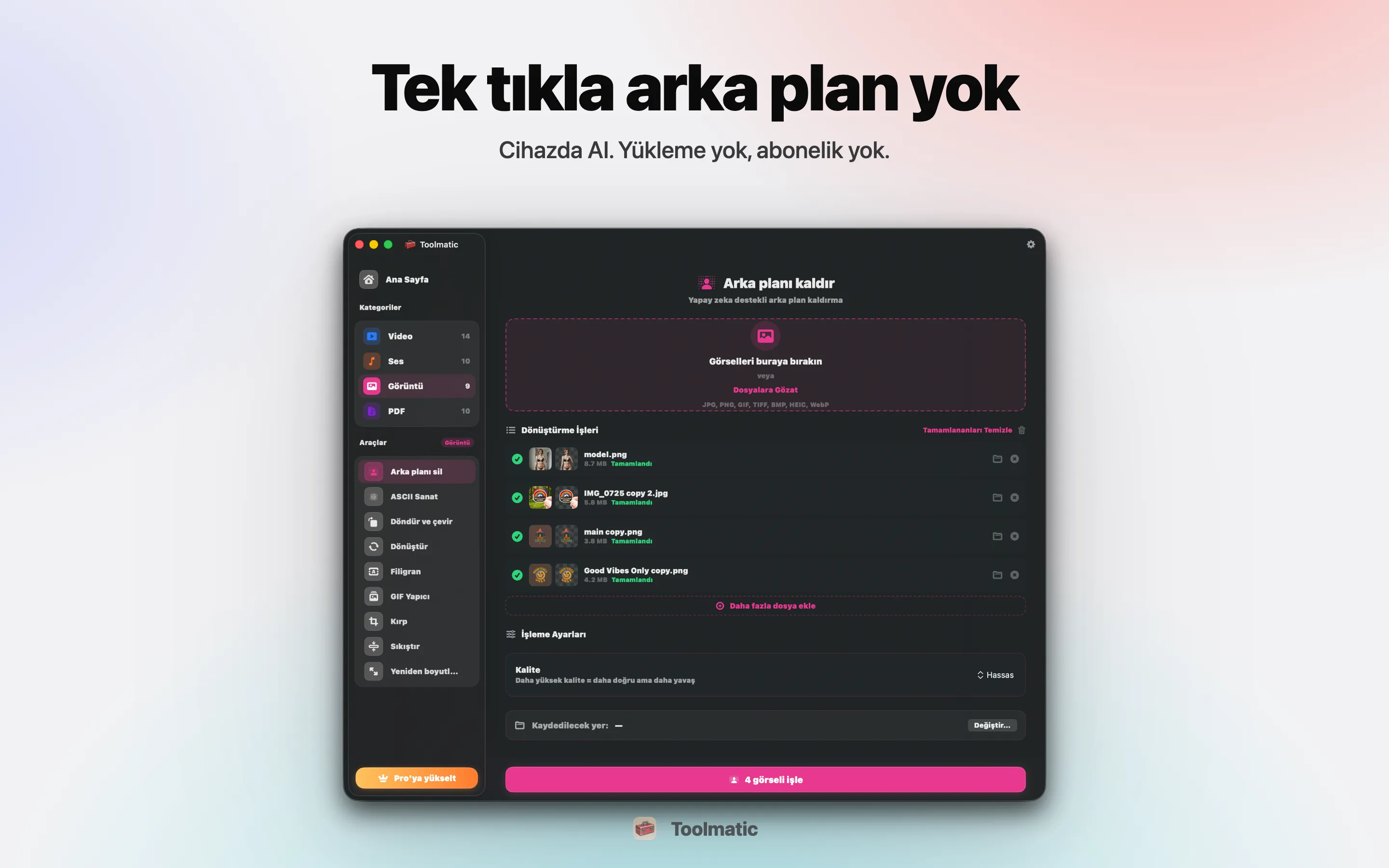 Arka planı kaldır