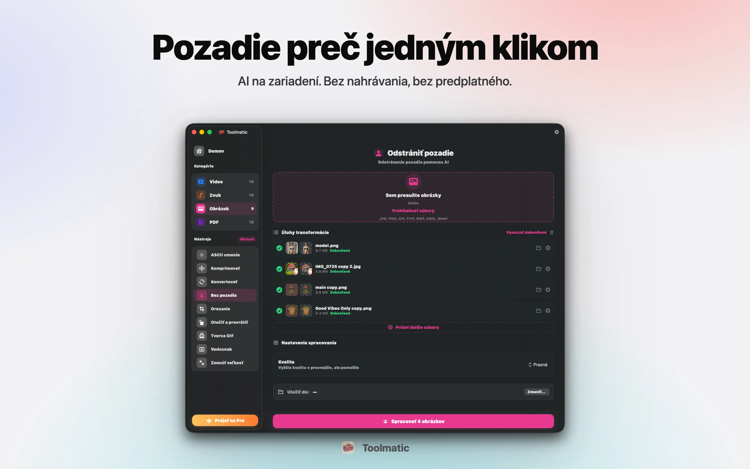 Odstrániť pozadie