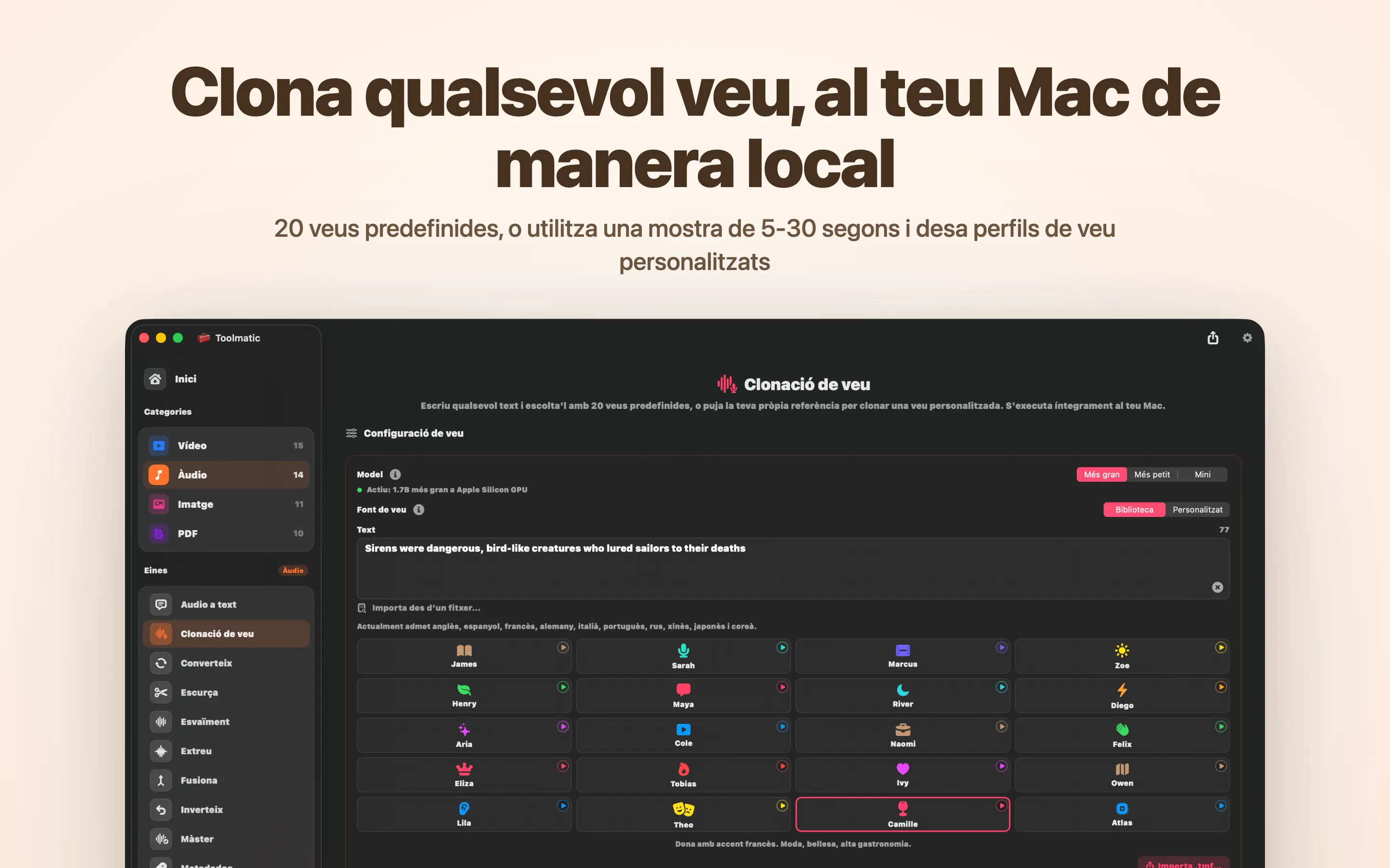 Voice Clone, veu personalitzada a partir d'una mostra curta