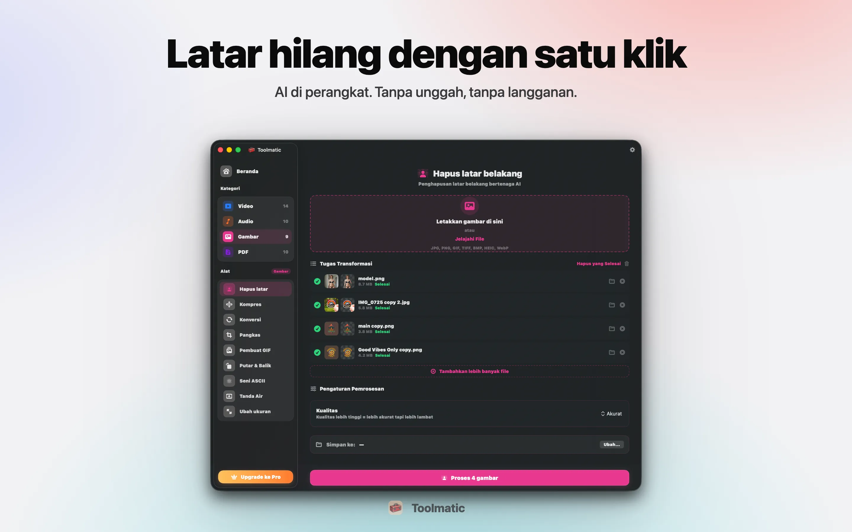 Hapus latar belakang