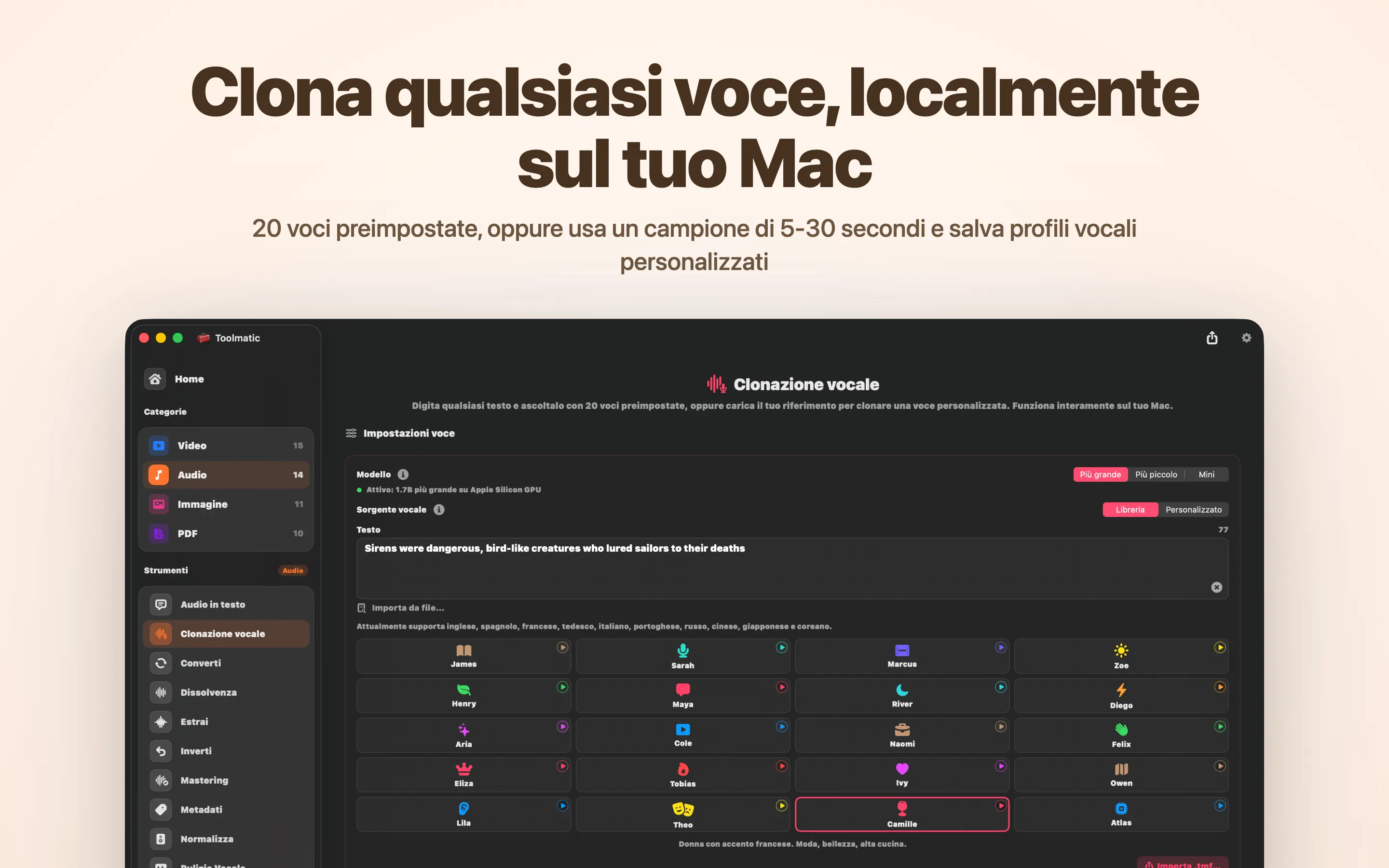 Voice Clone, voce personalizzata da un breve campione
