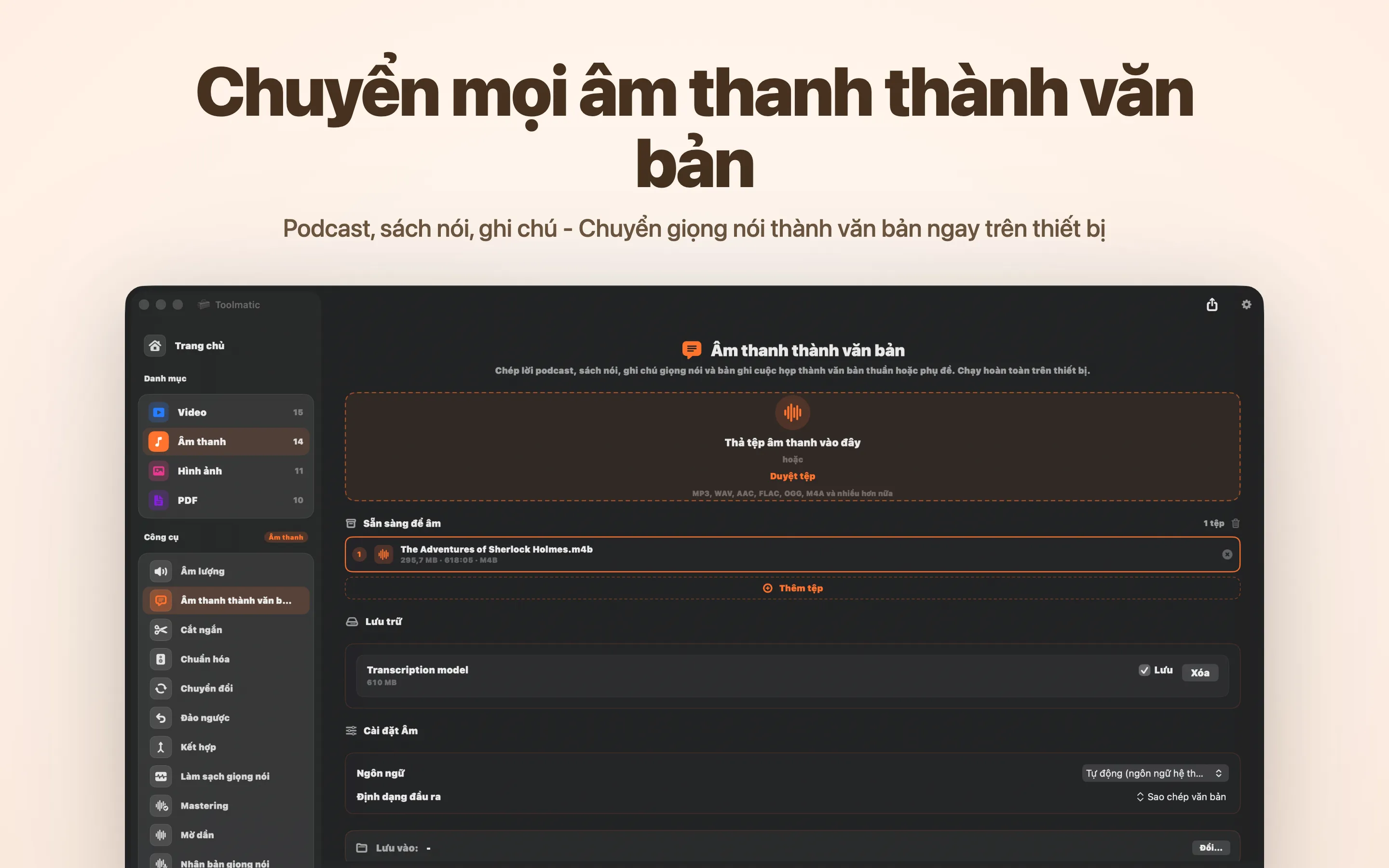 Âm thanh thành văn bản
