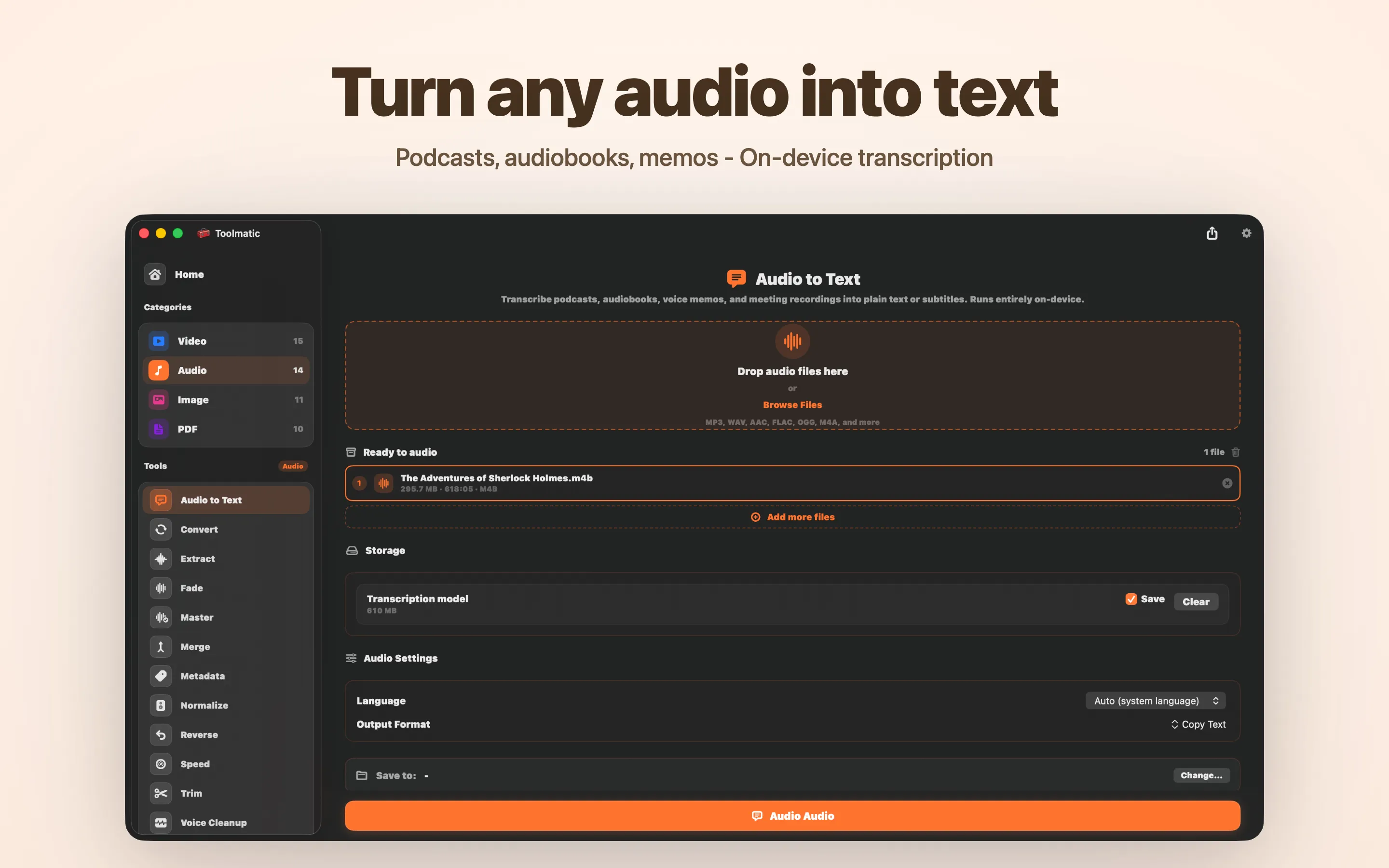 Audio to Text