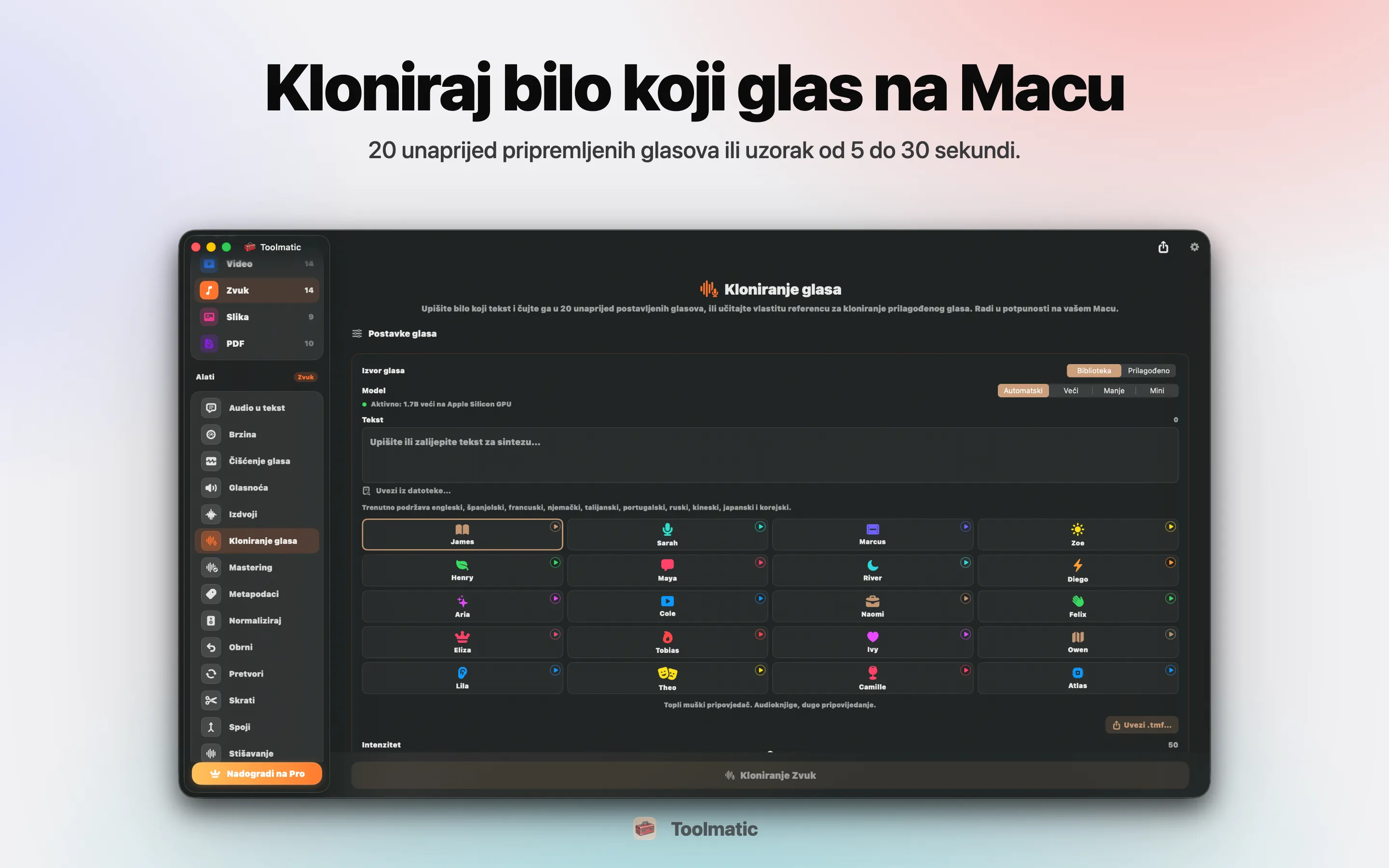 Voice Clone, prilagođeni glas iz kratkog uzorka