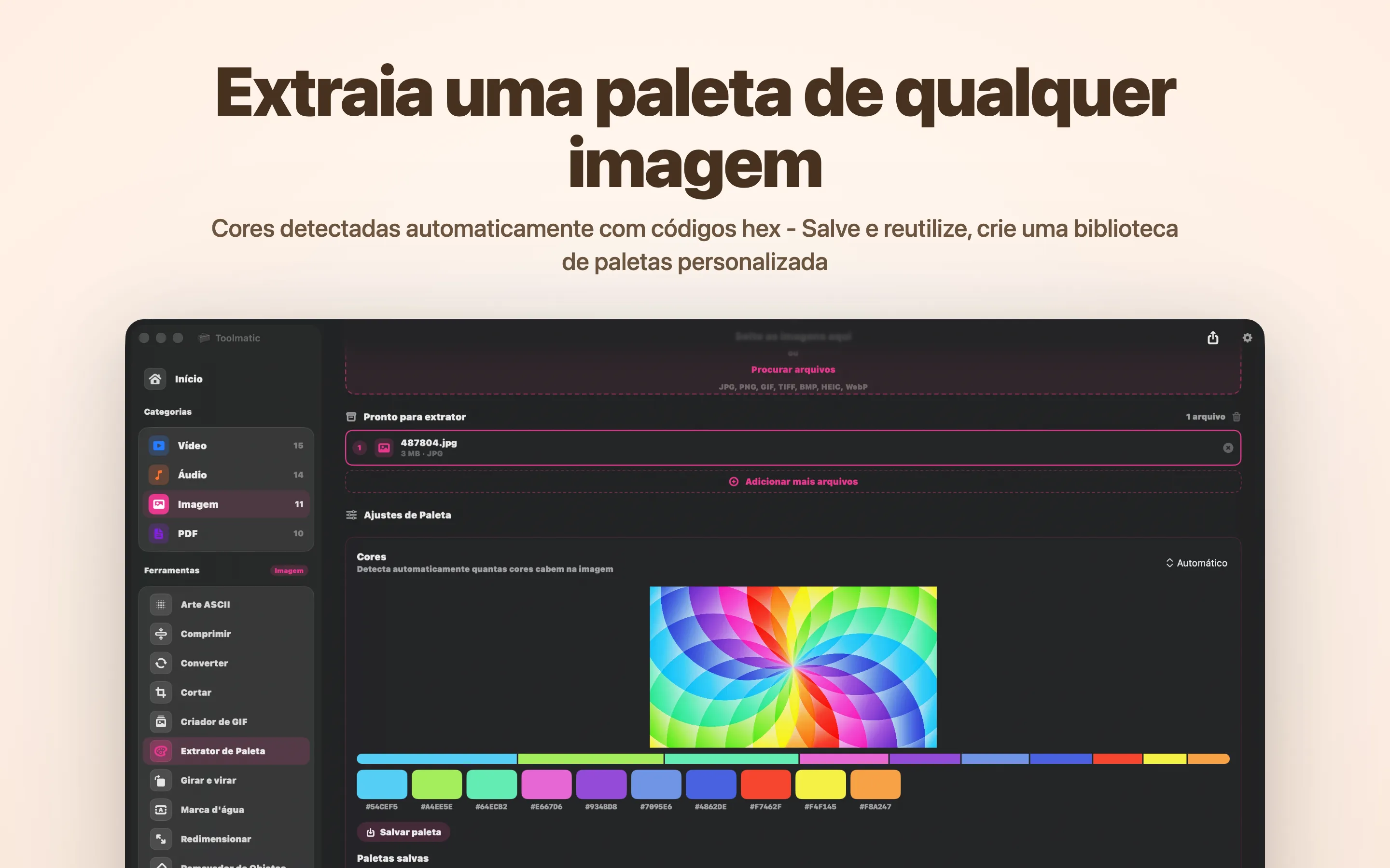 Extrair paleta