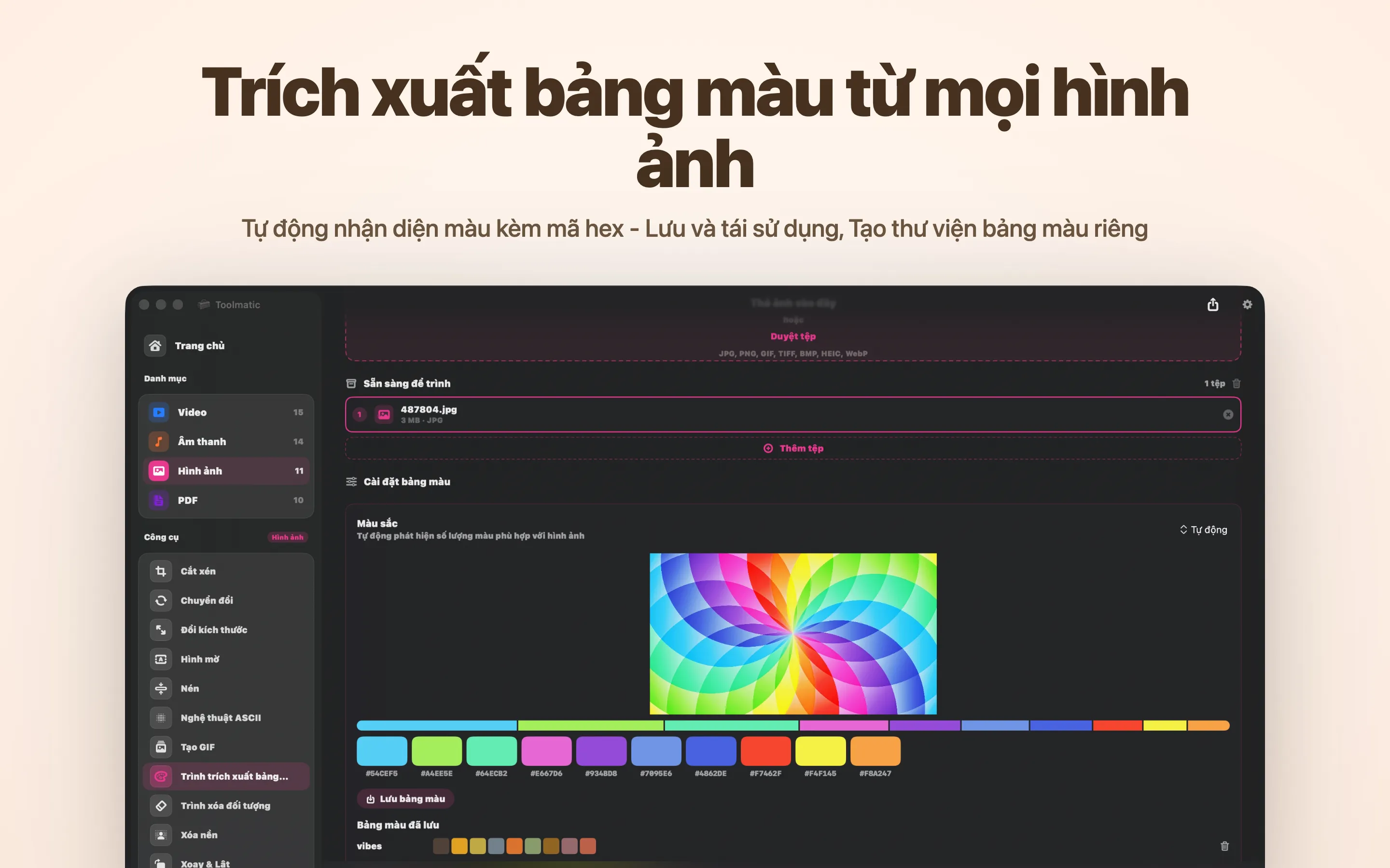 Trích xuất bảng màu