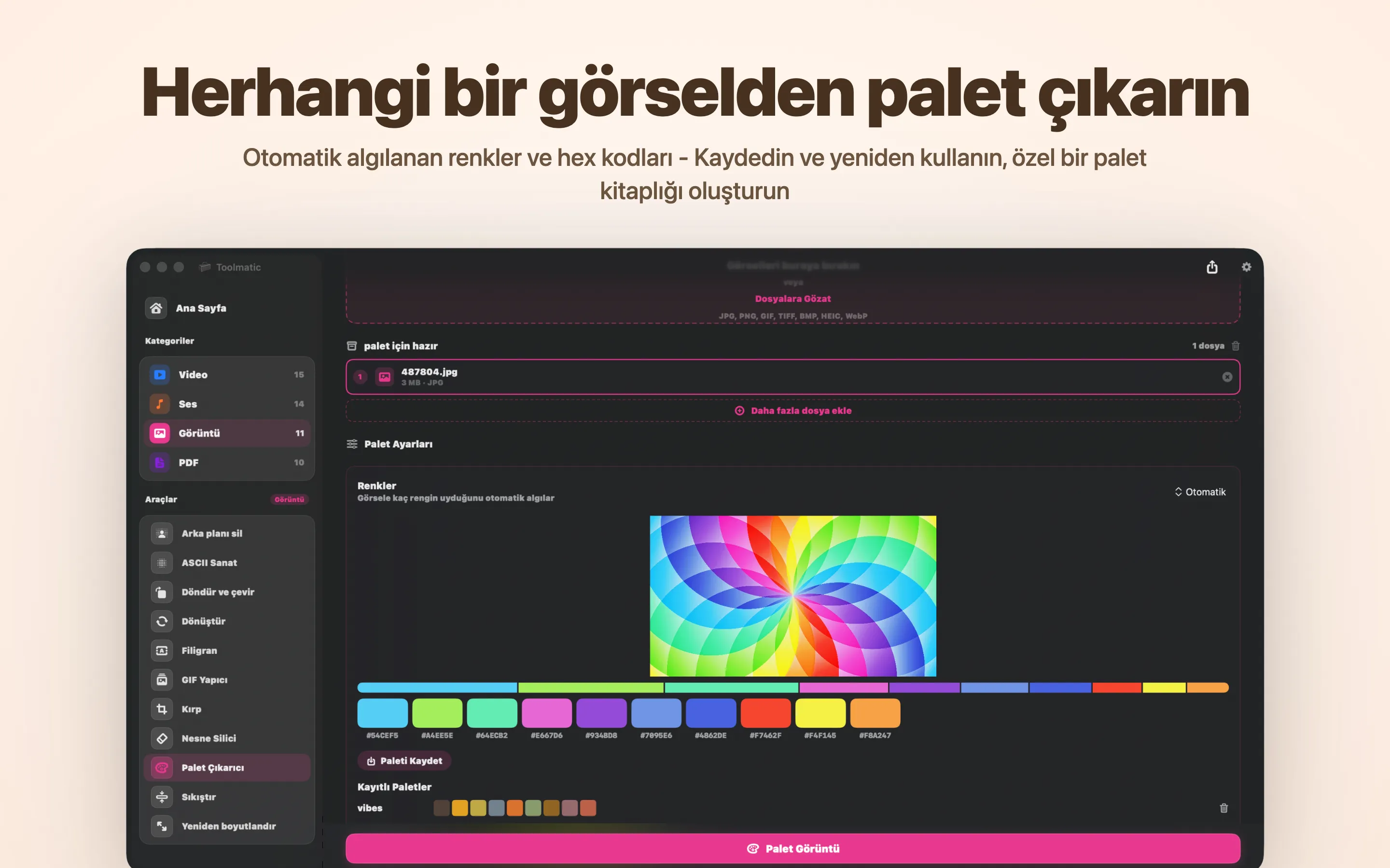 Palet çıkart